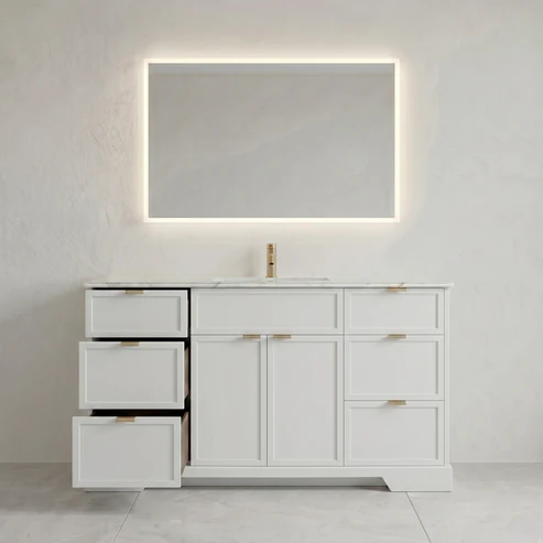 The Joseph 60" Custom Painted Bathroom Vanity - Image 4