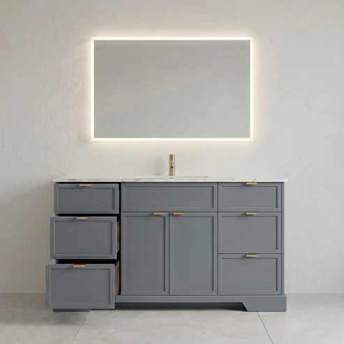 The Joseph 60" Custom Painted Bathroom Vanity - Image 5